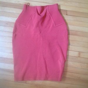 Alaia Coral Pencil Skirt Small SOLD!